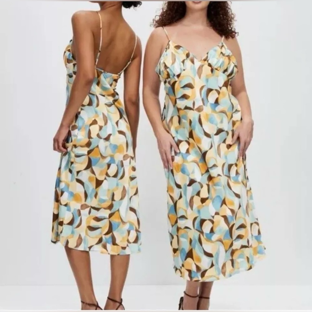 Abercrombie  & Fitch Slip Midi Dress Size 2XL Satin